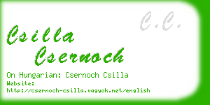 csilla csernoch business card